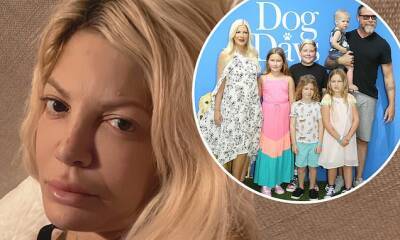Tori Spelling posts makeup free snap to Instagram story with COVID-19 - dailymail.co.uk