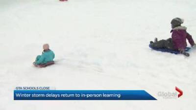 Ontario snow storm delays return to classrooms - globalnews.ca - county Ontario