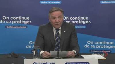 François Legault - No new restrictions for Quebec as COVID-19 hospitalizations stabilize, Legault says - globalnews.ca