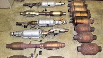 14 catalytic converters, 3 saws found in car during Bucks County traffic stop - fox29.com - state New Jersey - county Bucks