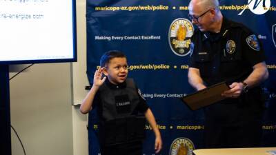 11-year-old Arizona boy battling terminal illness sworn in as honorary officer - fox29.com - state Arizona - county Maricopa
