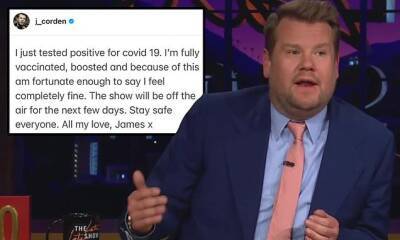 Jimmy Fallon - James Corden - Seth Meyers - Lily Collins - James Corden has tested positive for COVID-19 and cancels upcoming The Late Late Show episodes - dailymail.co.uk - Los Angeles - county Los Angeles - county Harper