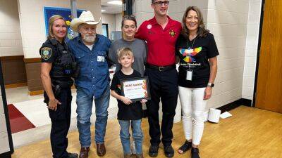 8-year-old boy saves choking classmate: ‘My dad taught me’ - fox29.com - Jordan - state Oklahoma - county Norman