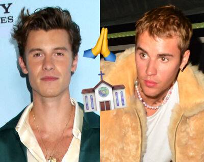 Justin Bieber - Shawn Mendes - Hailey Bieber - Love Yourself - Justin Bieber & Shawn Mendes Seen Bonding At Church After Prioritizing Health Over Concert Tours -- DETAILS - perezhilton.com - city Beverly Hills