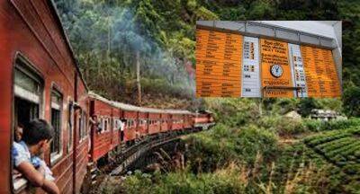 Train timetable to be revised from December - newsfirst.lk - Sri Lanka