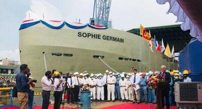 Made in Sri Lanka: Dockyard launched new ship for France - newsfirst.lk - Japan - Sri Lanka - France