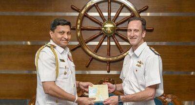 Nishantha Ulugetenne - UKs Chief Hydrographer meets Navy Chief - newsfirst.lk - Sri Lanka - Britain