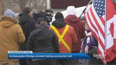 Ambassador Bridge protest taking economic toll - globalnews.ca - Usa - Canada - county Windsor