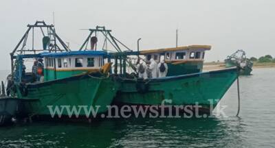 Nishantha Ulugetenne - Navy seizes 2 Indian trawlers and detains 12 Indian fishermen for illegally entering Sea of Sri Lanka - newsfirst.lk - India - Sri Lanka