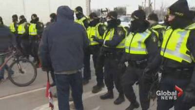 Trucker protests: Police clearing out Ambassador Bridge blockade - globalnews.ca - county Windsor