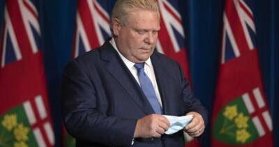 Doug Ford - Christine Elliott - Kieran Moore - Ontario to end COVID proof of vaccination March 1, mask mandate to remain in place - globalnews.ca - county Ontario - county Elliott - county Moore
