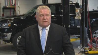 Doug Ford - Ontario to eliminate license plate stickers, renewal fees: Ford - globalnews.ca - county Ontario - county Ford