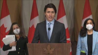 Justin Trudeau - Mercedes Stephenson - Trudeau announces sanctions as Canada joins growing chorus of condemnation against Russia - globalnews.ca - Canada - Russia - Latvia - Ukraine - city Donetsk
