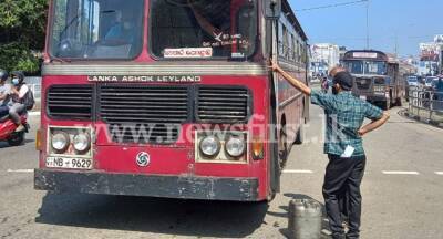 SLTB bus stops midway as it ran out of fuel; Private buses say fuel stocks only for two days - newsfirst.lk - Sri Lanka