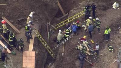 2 people rescued from trench in Lower Merion Township - fox29.com - state Pennsylvania - county Montgomery