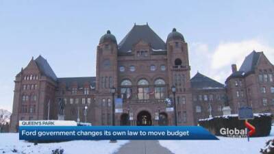 Ford Government quietly moves to change law for Ontario budget deadline - globalnews.ca