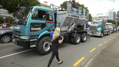 Jacinda Ardern - New Zealand Covid protest convoy jams streets near parliament - rte.ie - Canada - New Zealand - city Wellington