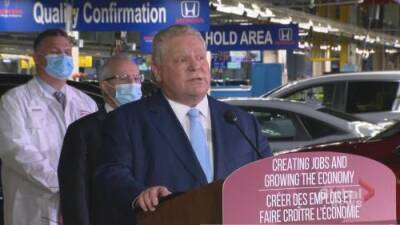 Ford Government remains frosty to incentives despite committing millions in taxpayer money to electric vehicle manufacturing - globalnews.ca - Canada - county Ontario