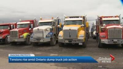 Dump truck protest enters second week - globalnews.ca