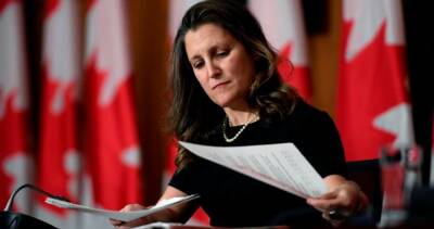 John Tory - Behind the photo of Chrystia Freeland holding a black-and-red scarf at a Ukraine rally - globalnews.ca - Canada - Russia - city Ottawa - Poland - Belarus - Ukraine