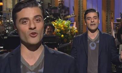 Oscar Isaac - Oscar Isaac charms the SNL audience while poking fun at the pandemic and his name during opener - dailymail.co.uk - Cuba - city Hollywood - Guatemala
