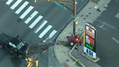 Car split in half in crash near Somerton gas station - fox29.com - city Philadelphia