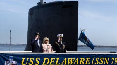 Joe Biden - Jill Biden - Biden commissions USS Delaware, a nuclear attack submarine - fox29.com - Usa - state Delaware - Russia - state Virginia - city Wilmington, state Delaware - Ukraine