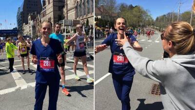 Dawn Timmeny - Philadelphia nurse who ran Boston Marathon in scrubs sets Guinness World Record - fox29.com - county Marathon - city Boston, county Marathon