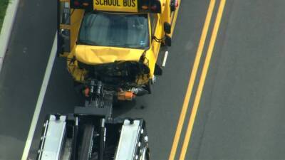 Police: New Jersey school bus crashes with child on board, both drivers injured - fox29.com - state New Jersey - county Camden - county Gloucester