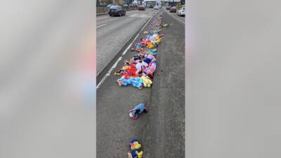'Toy Story': Stuffed animals mysteriously found scattered on Oregon highway - fox29.com - Los Angeles - state Oregon - city Portland, state Oregon