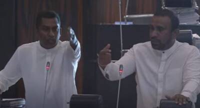 Mahinda Yapa Abeywardena - Speaker removes two Sri Lankan MPs from the house over heated exchange - newsfirst.lk - Sri Lanka