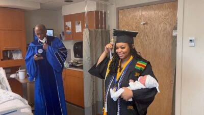 College student delivers baby hours before graduation, receives diploma at hospital - fox29.com - state Louisiana - city New Orleans, state Louisiana - parish Orleans