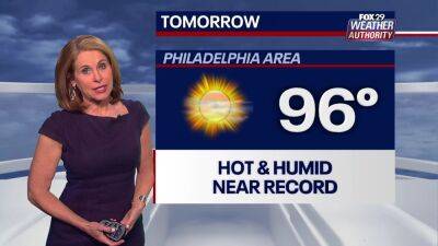Kathy Orr - Weather Authority: Most of Delaware Valley will rise into the 90s on Tuesday - fox29.com - state Delaware - city Philadelphia