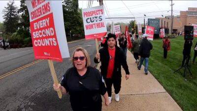 Crowds gather to protest possible closures at four hospitals in Delaware County - fox29.com - state California - state Delaware