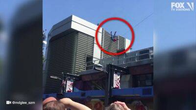 Ouch! Spider-Man robot crashes in stunt gone wrong during show at Disney’s Avengers Campus - fox29.com - state California