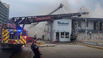 Crews battle blaze after fire breaks out at Wildwood motel - fox29.com