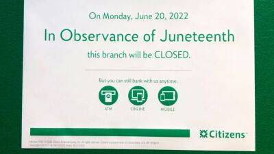 Joe Biden - Juneteenth federal holiday: What’s open and closed on Monday - fox29.com - New York - Usa - state New York - state Texas - county Galveston - county Queens