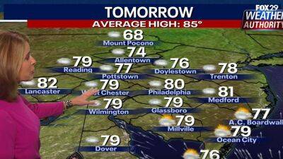 Weather Authority: 'Picture perfect' Monday could lead to some mid-week downpours - fox29.com - state Delaware