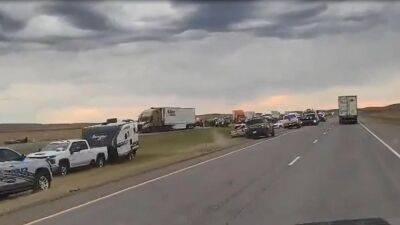 6 dead after dust storm caused pileup on Montana highway - fox29.com - state Montana