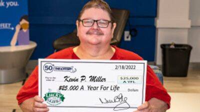Man wins second lottery prize at same location six years apart - fox29.com - state Ohio - state Massachusets - county Turner