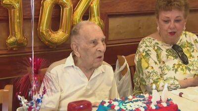 Decorated WWII Delco veteran celebrates 104th birthday - fox29.com - Usa - Italy - Germany - France - state Delaware