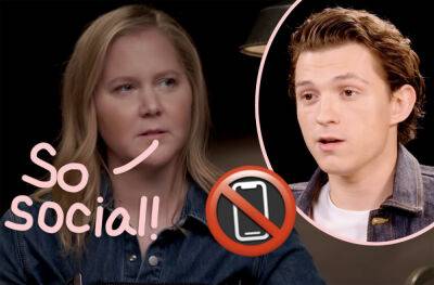 Amy Schumer - Tom Holland - Is Amy Schumer Shading Tom Holland? Watch Her Joke About Celebs Taking Breaks From Social Media For Mental Health! - perezhilton.com