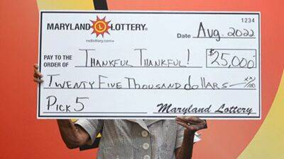 Maryland woman wins $25,000 lottery prize with numbers from sister's dream - fox29.com - state Maryland - city Baltimore