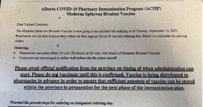 Alberta Health - Pharmacies begin ordering bivalent COVID-19 doses while Albertans wait to book - globalnews.ca - Britain - Canada - city Columbia, Britain