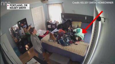 Watch: Oregon woman finds stranger asleep in son's bedroom - fox29.com - state Oregon - city Portland
