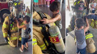 Blind boy 'sees' firefighters for the first time with hands-on visit at Plant City fire station - fox29.com - state Florida