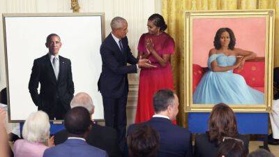 Joe Biden - Barack Obama - Michelle Obama - Kamala Harris - Jill Biden - Doug Emhoff - Obamas return to White House for portrait unveiling ceremony - fox29.com - Washington - city Washington - city Chicago