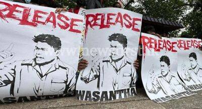 Court to rule on bail for Wasantha on Tuesday (31); ISUF engages in silent protest - newsfirst.lk - Sri Lanka