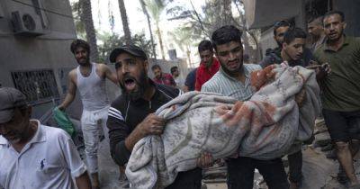 Israeli air strike on Gaza hospital 'kills at least 500 people', health ministry reports - dailyrecord.co.uk - Usa - Israel - Palestine - city Gaza