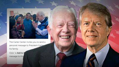 Jimmy Carter - Jimmy Carter: The Carter Center now accepting "messages of support" for former president - fox29.com - Usa - county Carter - Dominican Republic